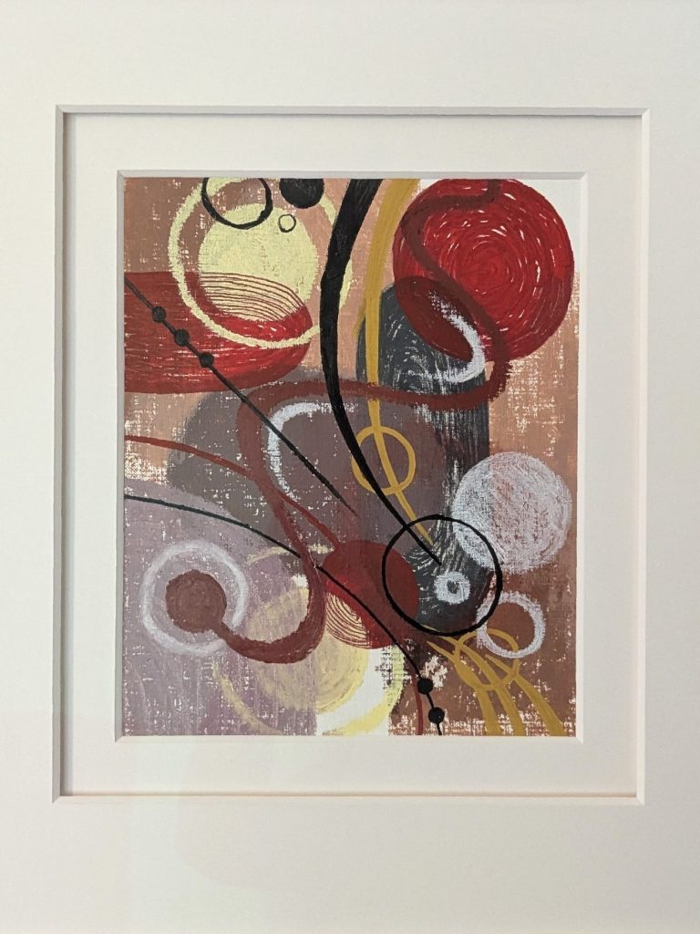 Dad, acrylic and oil pastel on canvas